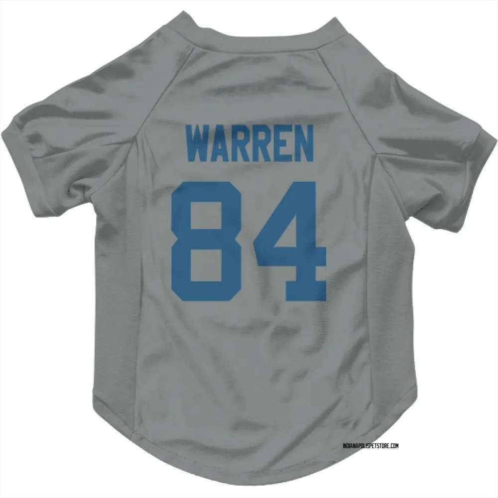Indianapolis Colts Tyler Warren Gray Pet Jersey for Dog & Cat