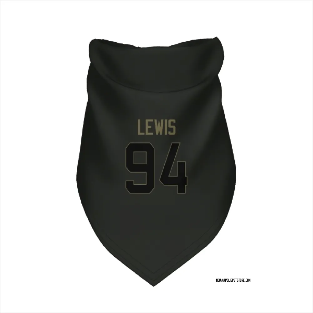 Indianapolis Colts Tyquan Lewis Black Service Pet Bandana for Dog & Cat