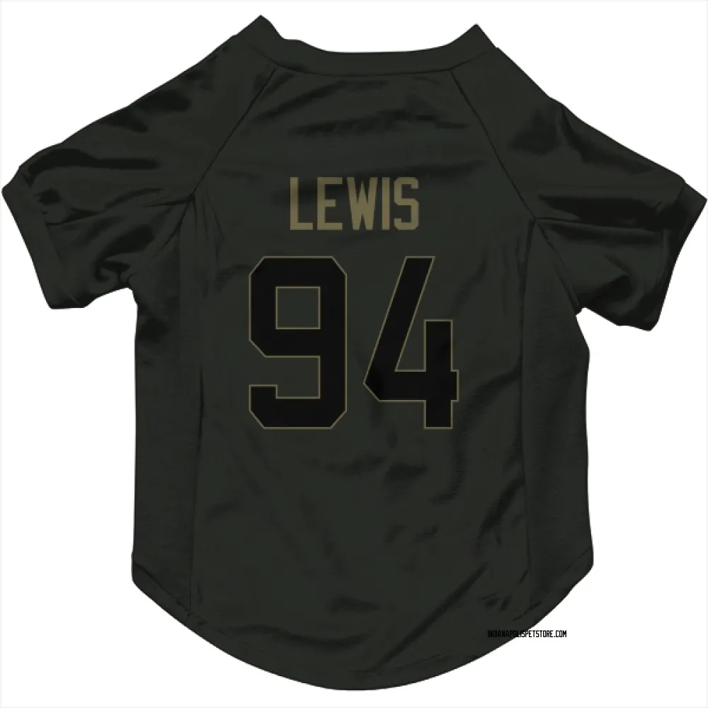 Indianapolis Colts Tyquan Lewis Black Service Pet Jersey for Dog & Cat