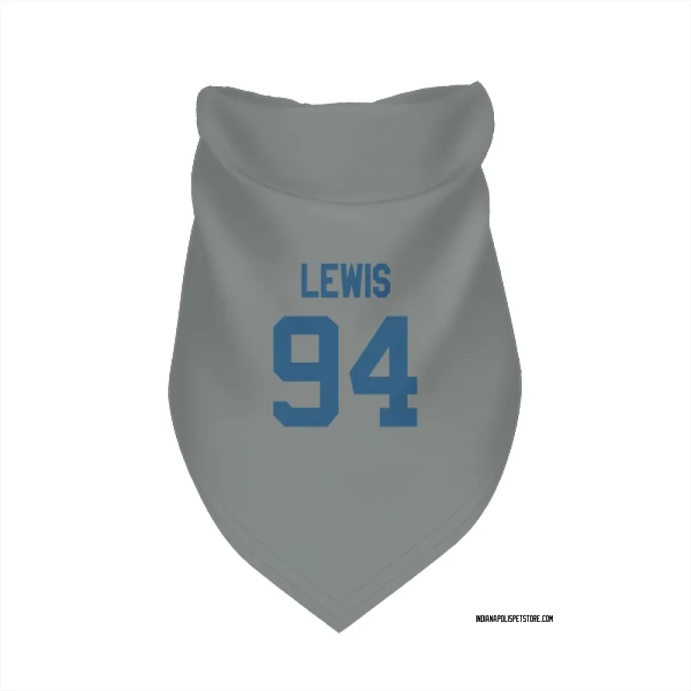 Indianapolis Colts Tyquan Lewis Gray Pet Bandana for Dog & Cat