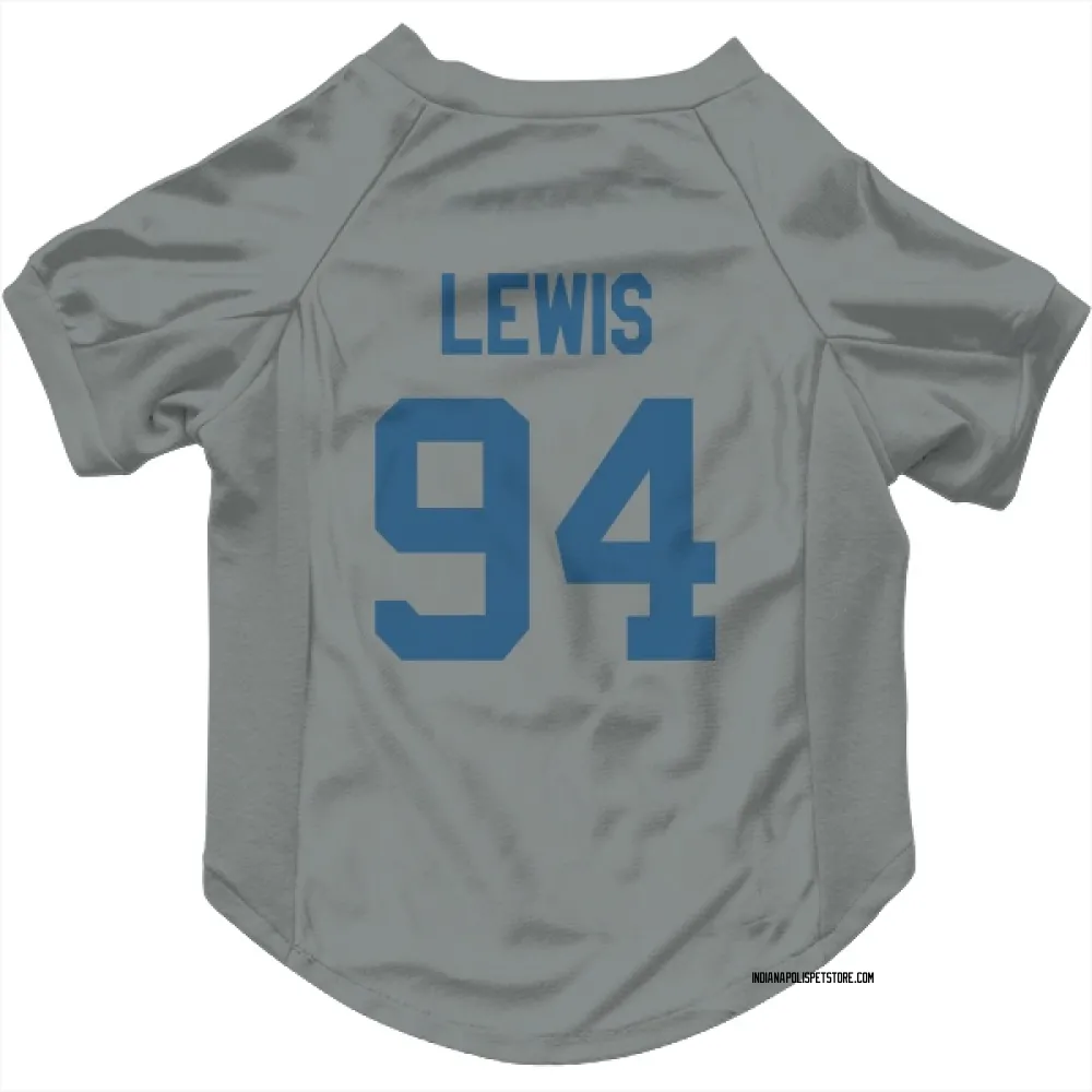 Indianapolis Colts Tyquan Lewis Gray Pet Jersey for Dog & Cat