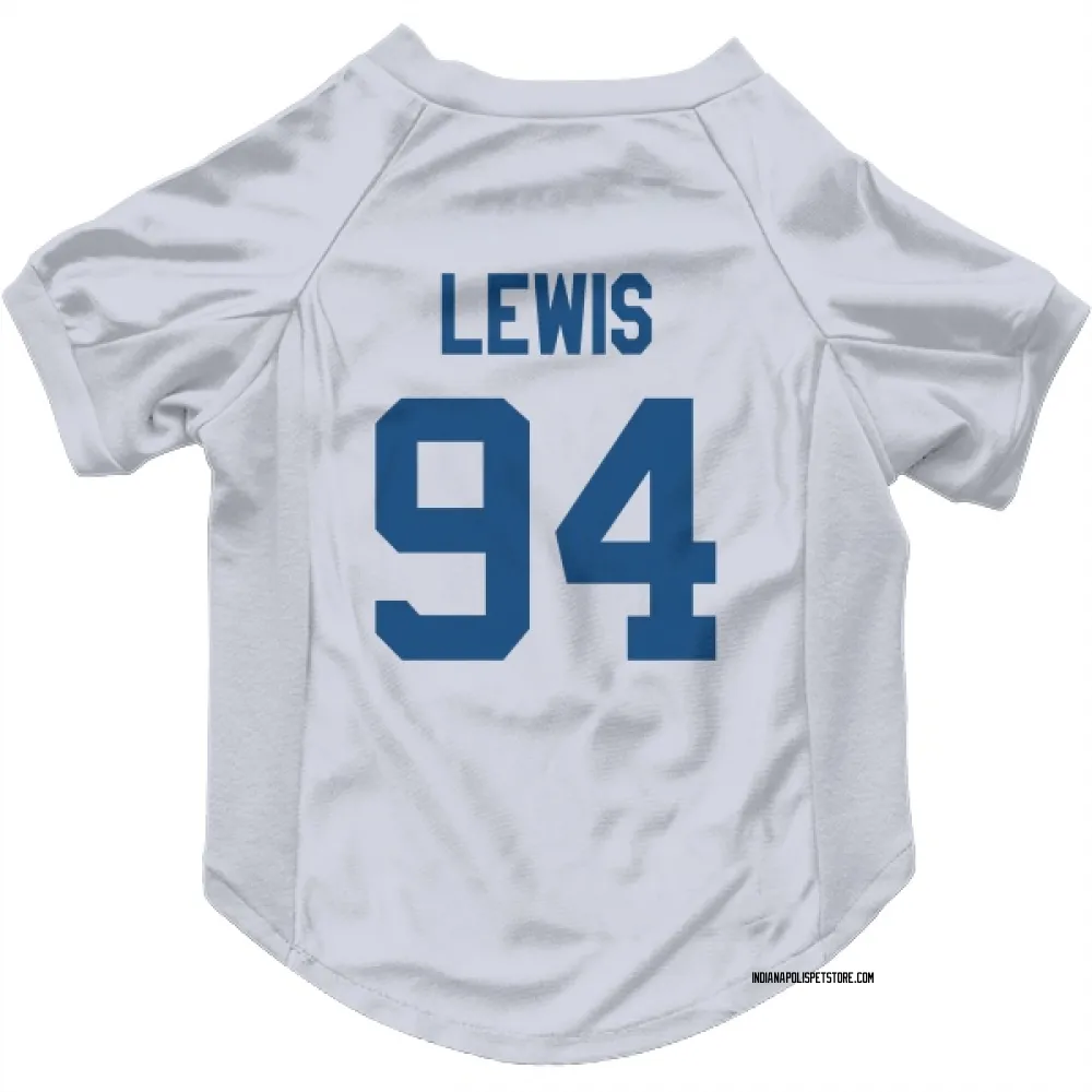 Indianapolis Colts Tyquan Lewis White Pet Jersey for Dog & Cat
