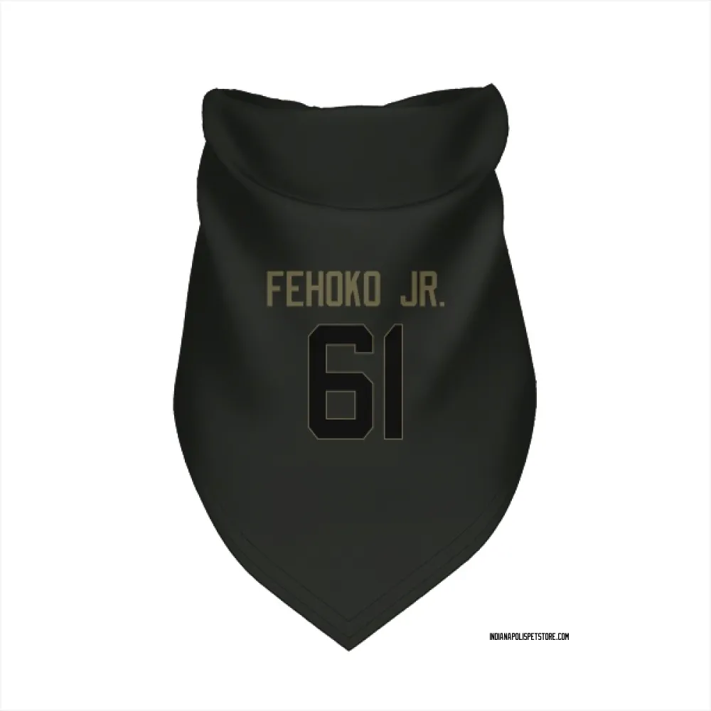 Indianapolis Colts Viliami Fehoko Jr. Black Service Pet Bandana for Dog & Cat