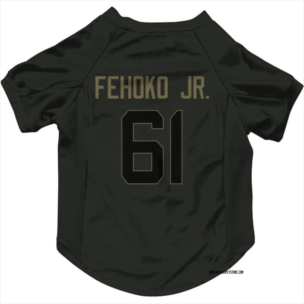 Indianapolis Colts Viliami Fehoko Jr. Black Service Pet Jersey for Dog & Cat