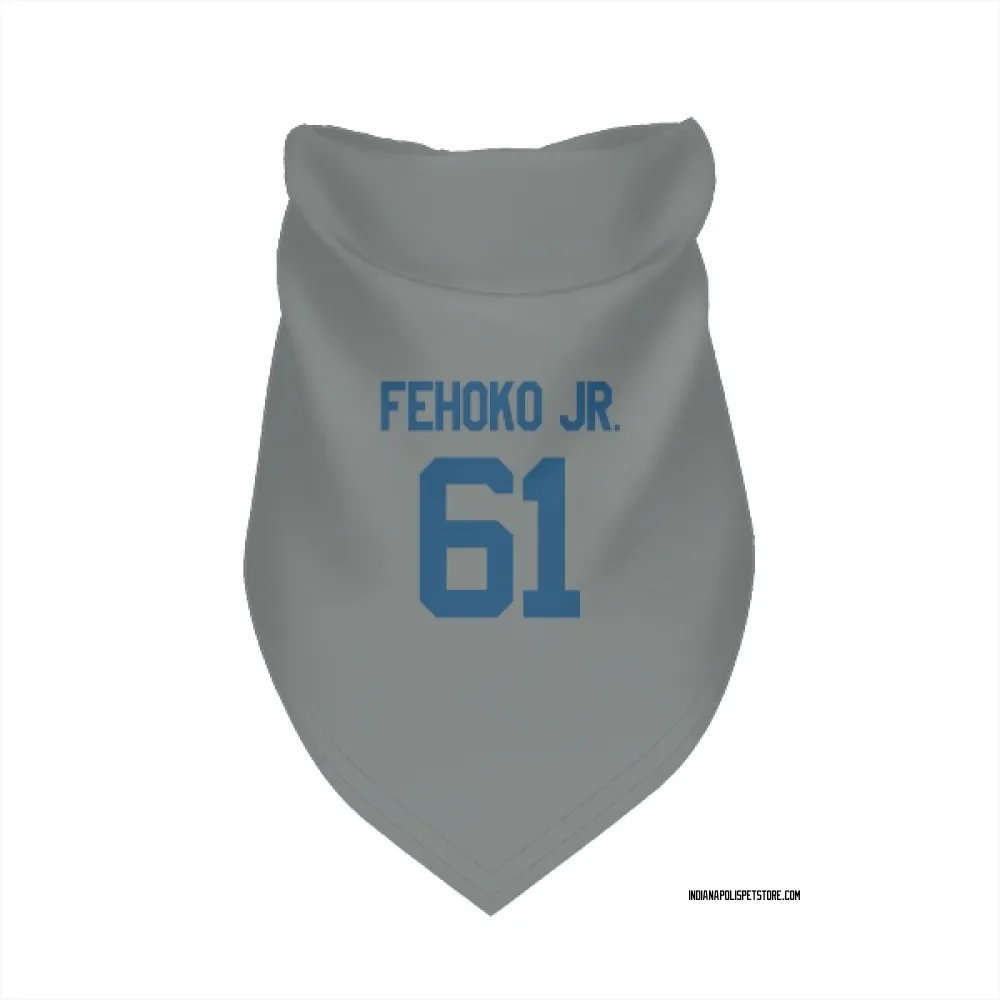Indianapolis Colts Viliami Fehoko Jr. Gray Pet Bandana for Dog & Cat