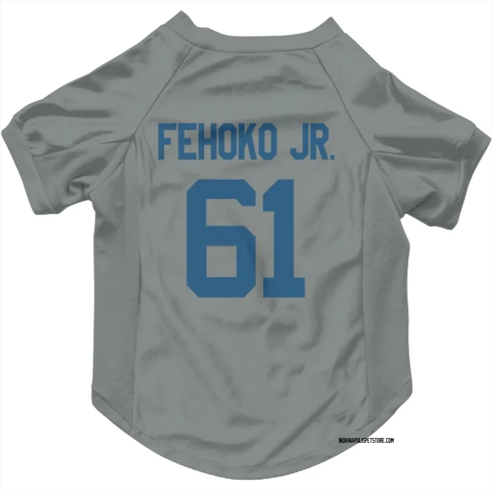 Indianapolis Colts Viliami Fehoko Jr. Gray Pet Jersey for Dog & Cat