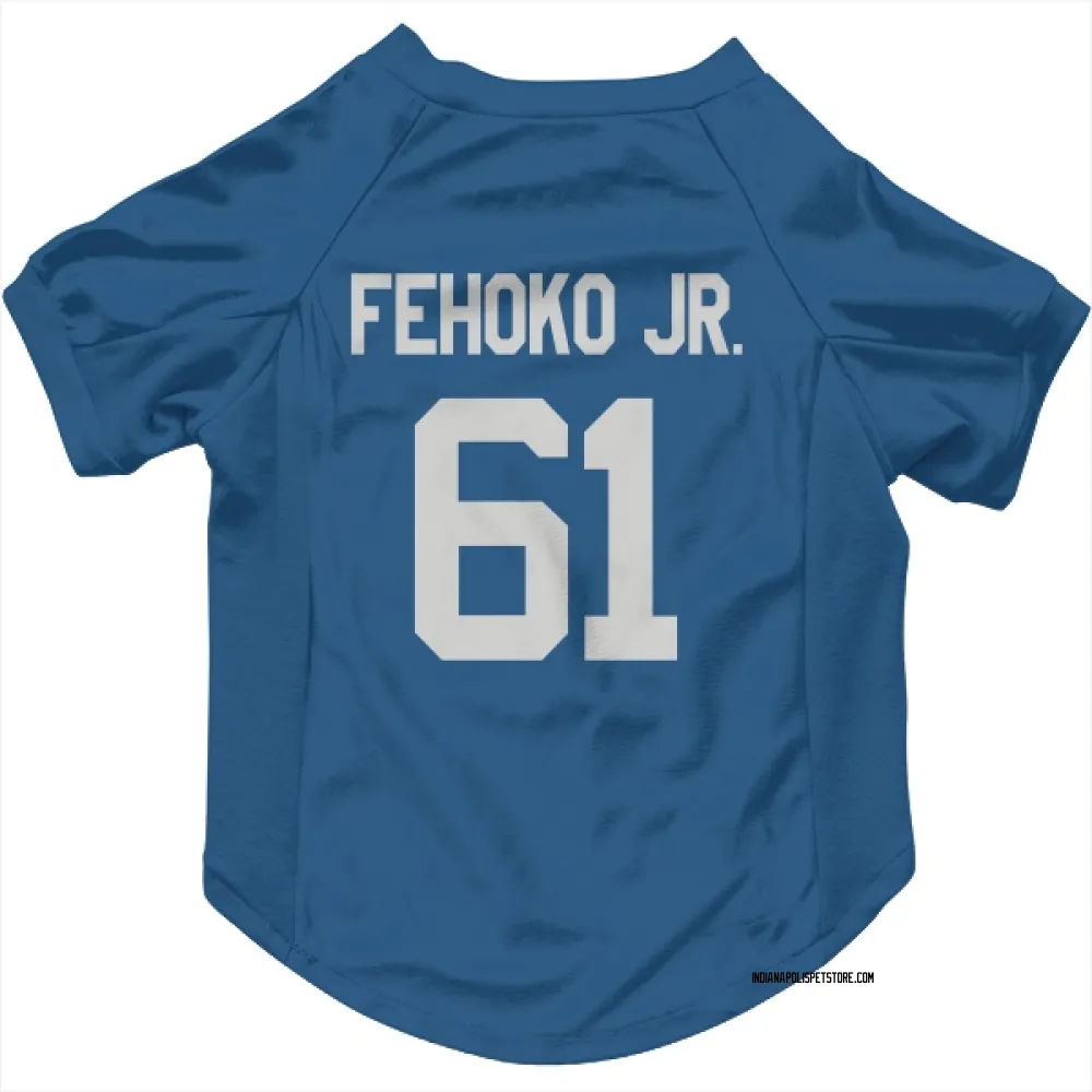 Indianapolis Colts Viliami Fehoko Jr. Royal Pet Jersey for Dog & Cat