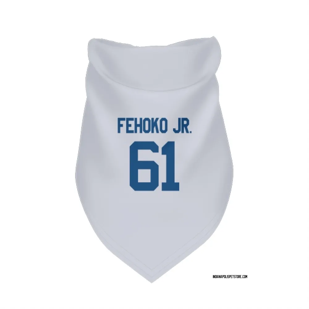 Indianapolis Colts Viliami Fehoko Jr. White Pet Bandana for Dog & Cat
