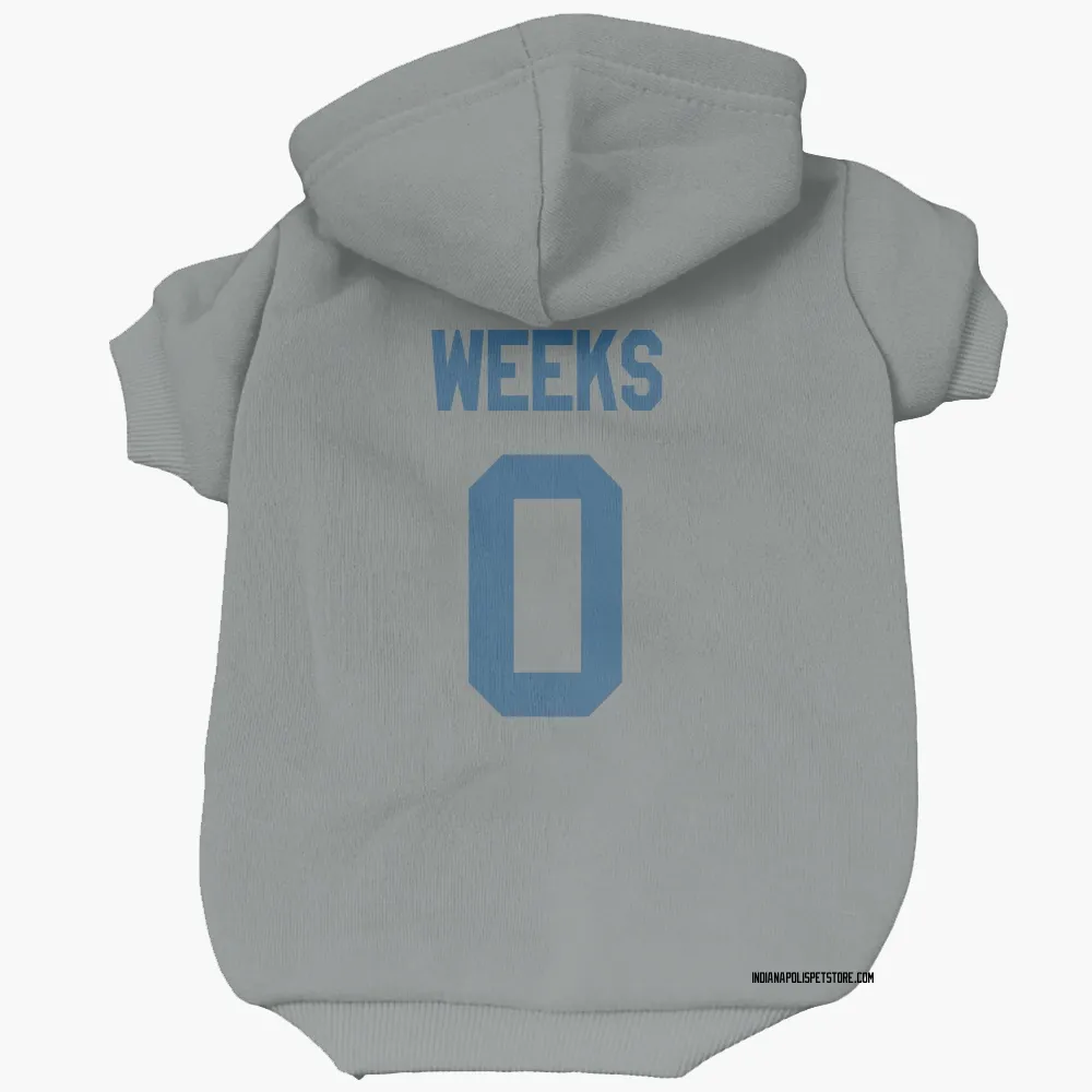 Indianapolis Colts West Weeks Gray Pet Hoodie for Dog & Cat