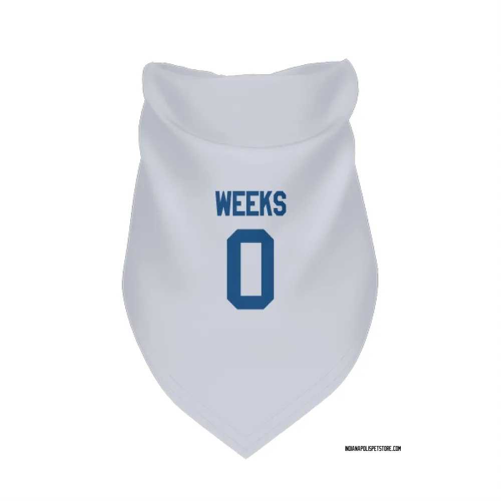 Indianapolis Colts West Weeks White Pet Bandana for Dog & Cat