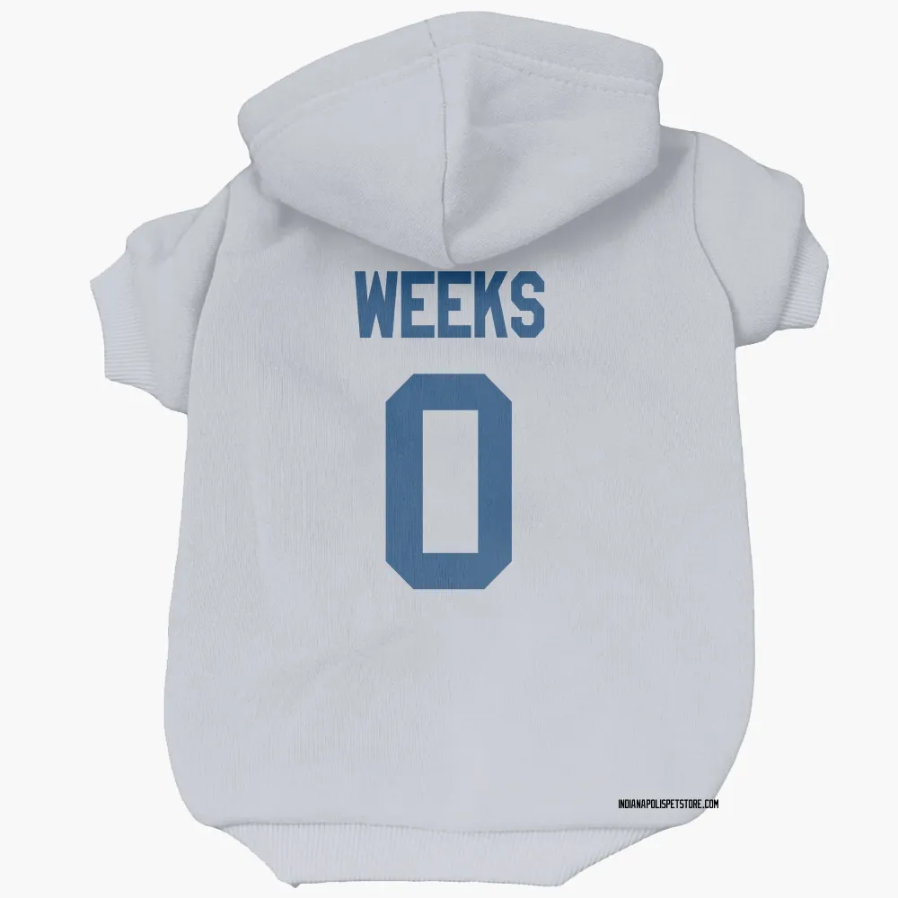 Indianapolis Colts West Weeks White Pet Hoodie for Dog & Cat