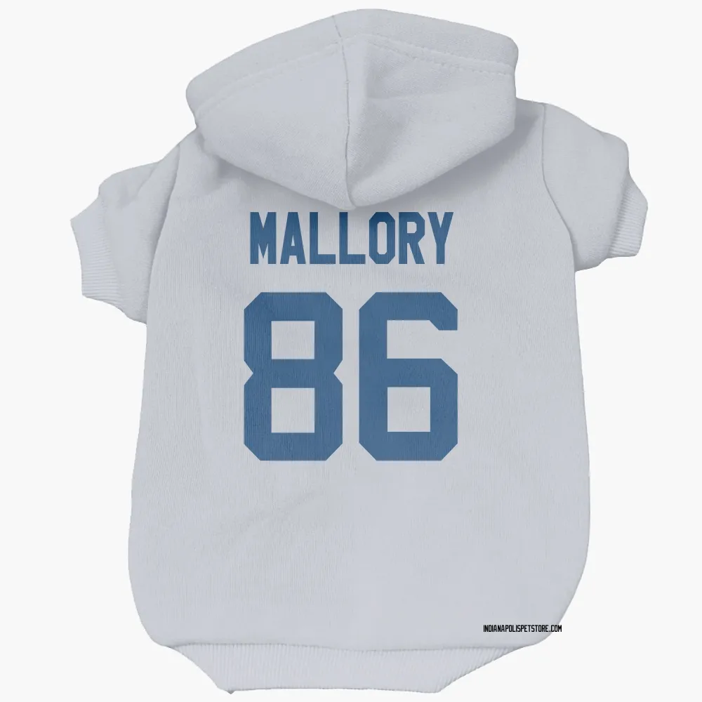 Indianapolis Colts Will Mallory White Pet Hoodie for Dog & Cat