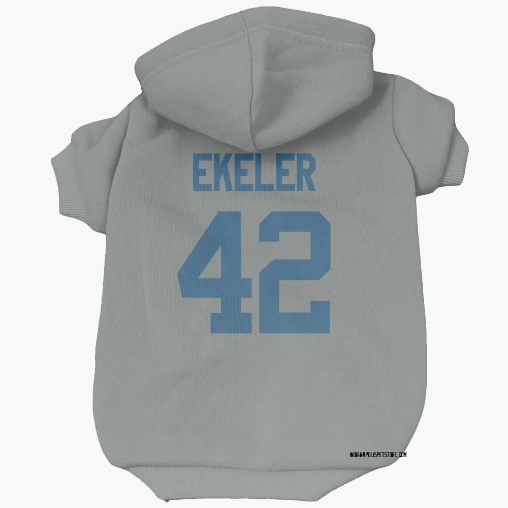 Indianapolis Colts Wyett Ekeler Gray Pet Hoodie for Dog & Cat