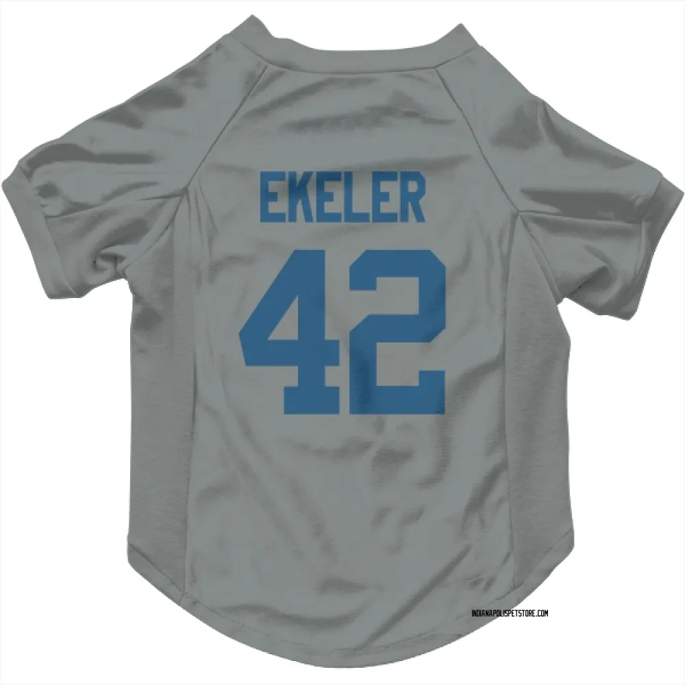 Indianapolis Colts Wyett Ekeler Gray Pet Jersey for Dog & Cat
