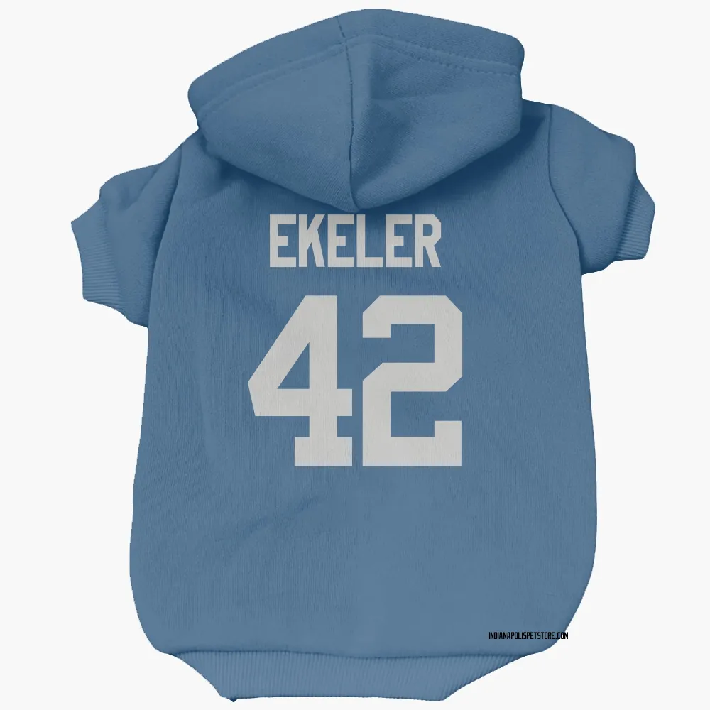 Indianapolis Colts Wyett Ekeler Royal Pet Hoodie for Dog & Cat