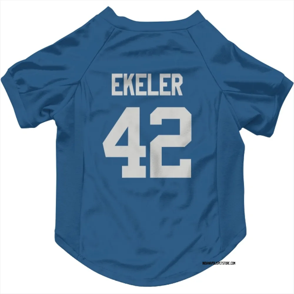 Indianapolis Colts Wyett Ekeler Royal Pet Jersey for Dog & Cat