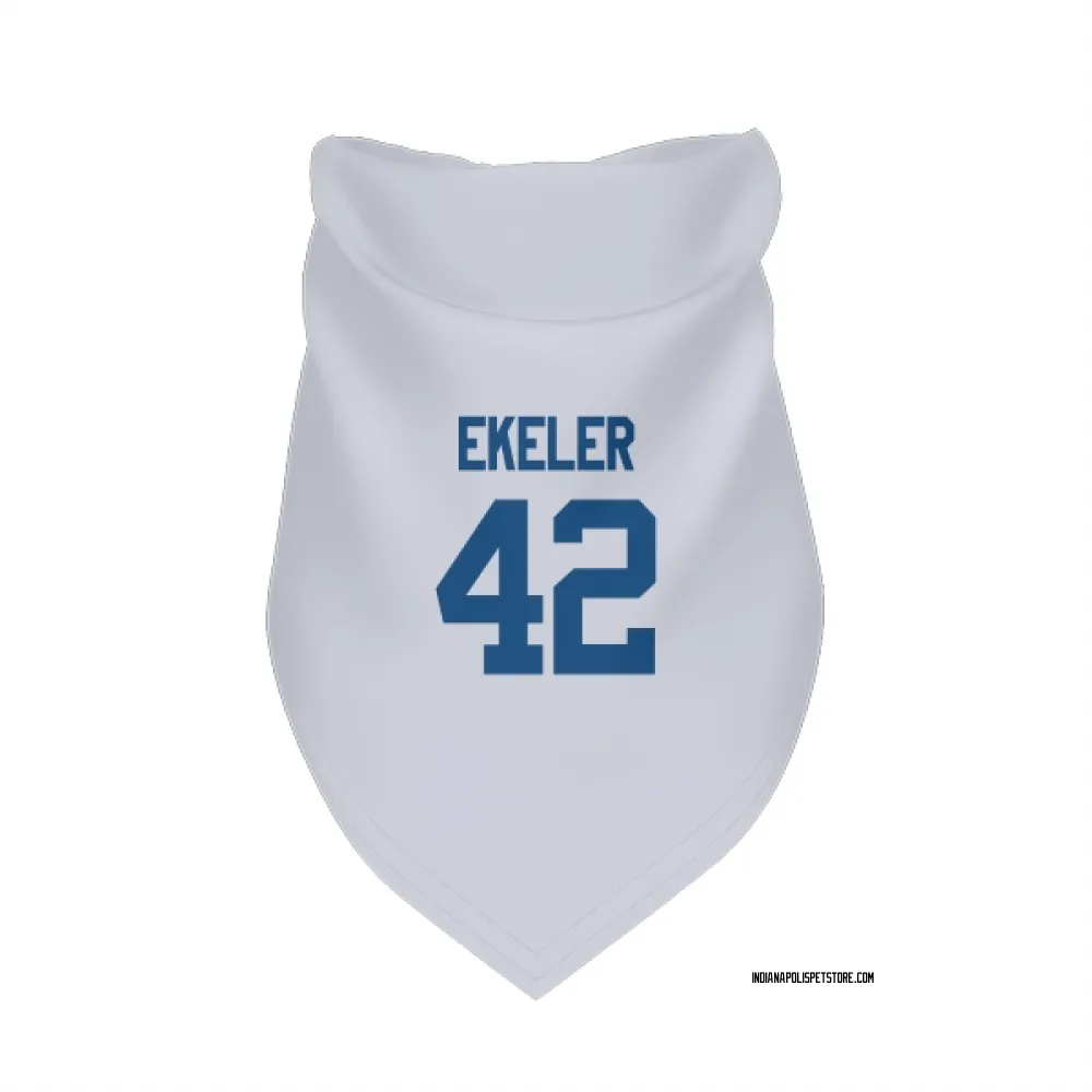 Indianapolis Colts Wyett Ekeler White Pet Bandana for Dog & Cat