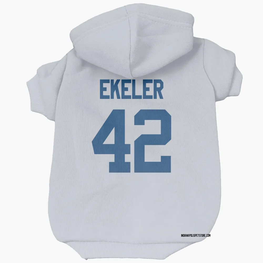 Indianapolis Colts Wyett Ekeler White Pet Hoodie for Dog & Cat
