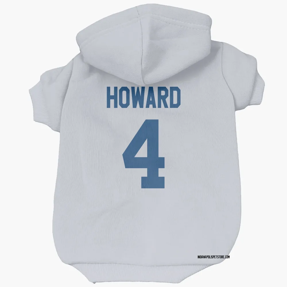 Indianapolis Colts Xavien Howard White Pet Hoodie for Dog & Cat